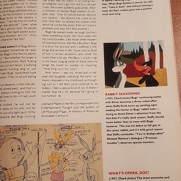 Bugs Bunny 50th Birthday Collector Magazine 1990 w/ Bonus Animation Cell - Picture 10 of 13